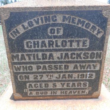 JACKSON Charlotte Matilda -1912