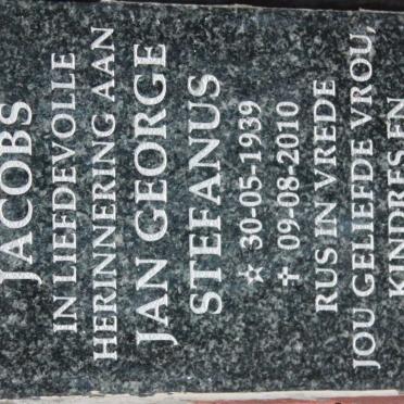 JACOBS Jan George Stefanus 1939-2010