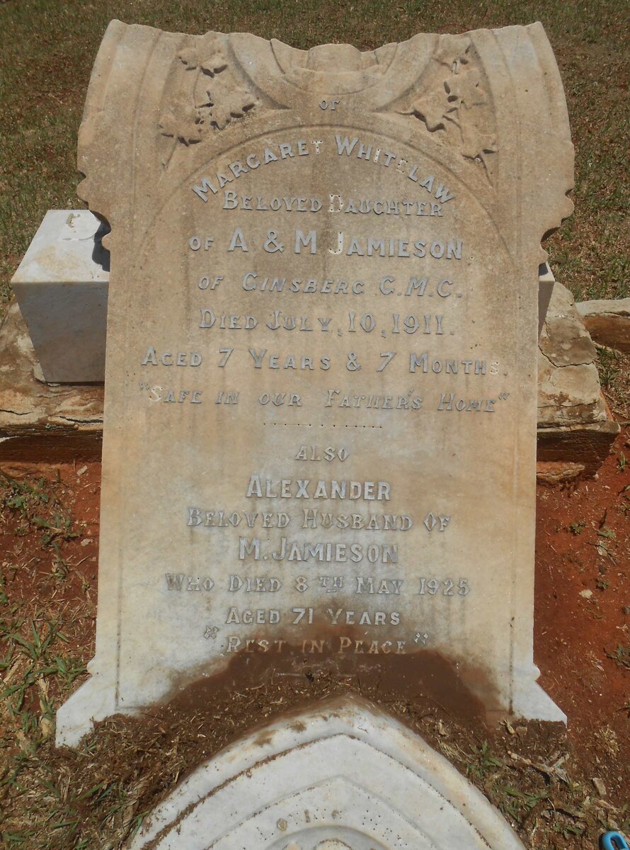 JAMIESON Alexander -1925 :: JAMIESON Margaret Whitelaw -1911