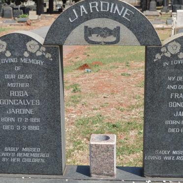 JARDINE Francisco Goncalves 1889-1963 &amp; Rosa Goncalves 1891-1986