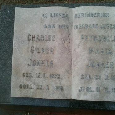 JONKER Charles Gilmer 1872-1919 &amp; Petronella Maria 1878-1946