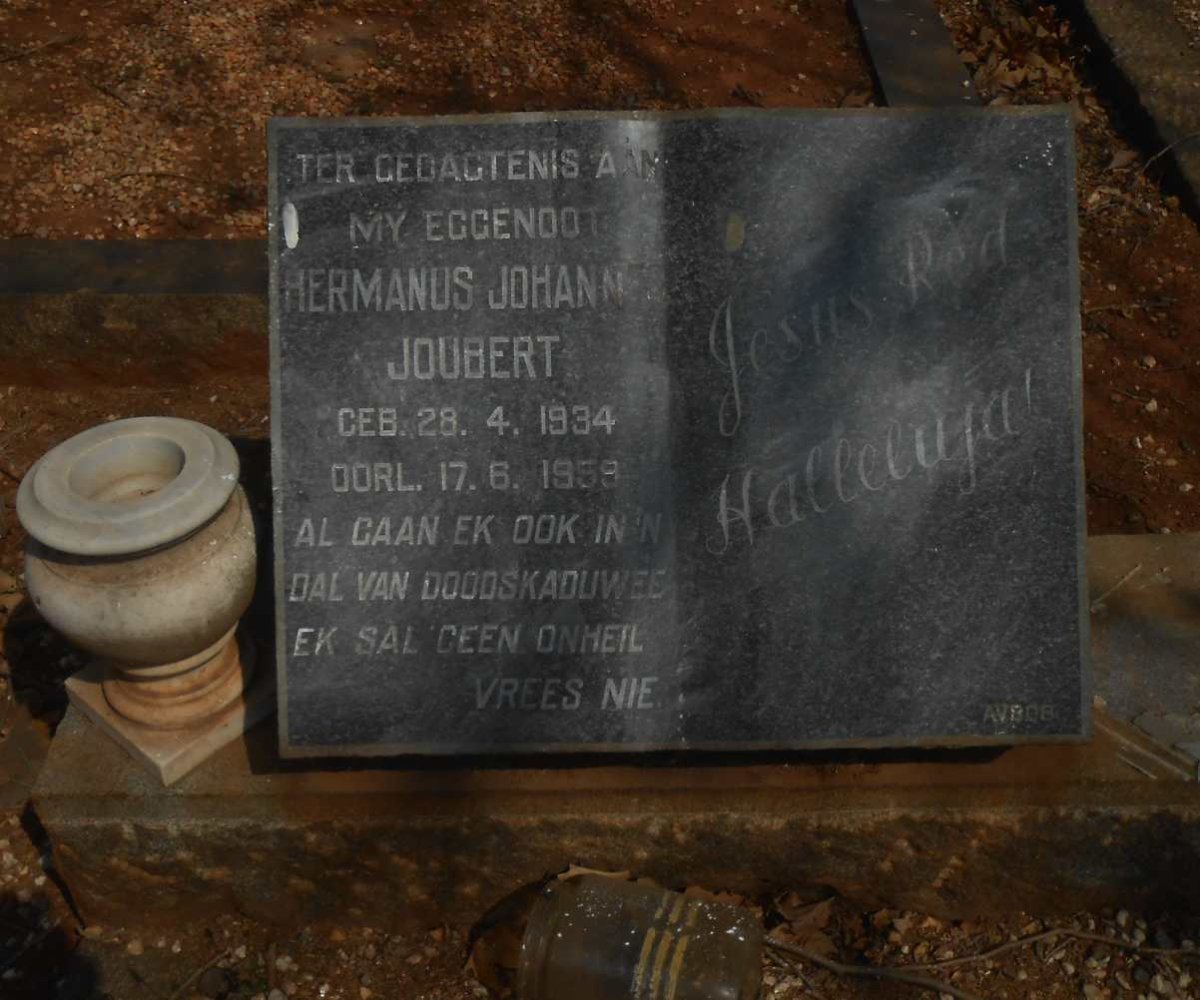 JOUBERT Hermanus Johann 1934-1959
