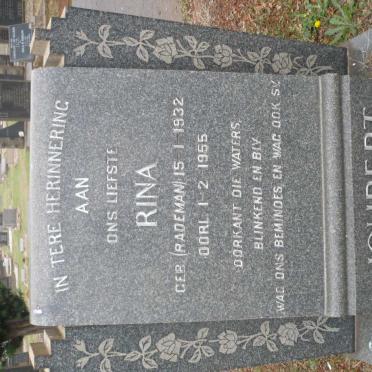 JOUBERT Rina nee RADEMAN 1932-1955