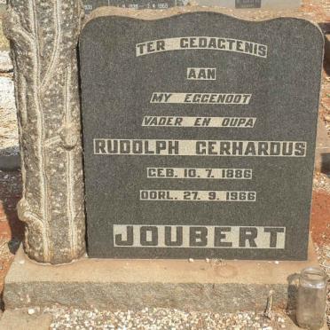 JOUBERT Rudolph Gerhardus 1886-1966