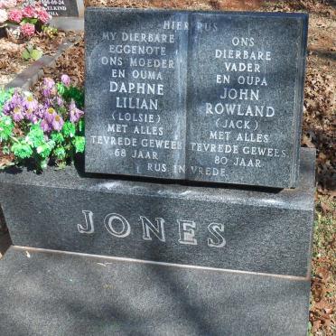 JONES John Rowland &amp; Daphne Lilian