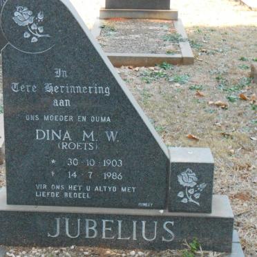 JUBELIUS Dina M.W. nee ROETS 1903-1986