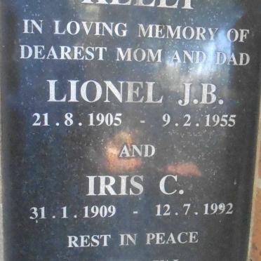 KELLY Lionel J.B. 1905-1955 &amp; Iris C. 1909-1992