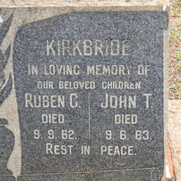KIRKBRIDE Ruben G. -1962 :: KIRKBRIDE John T. -1963
