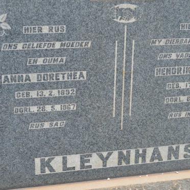 KLEYNHANS Hendrik Andries 1885-1964 &amp; Anna Dorethea 1892-1967