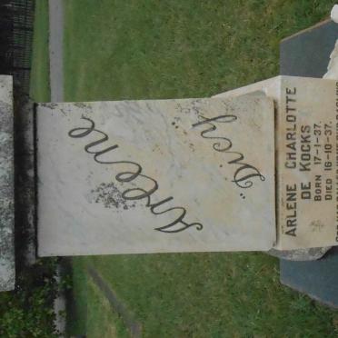 KOCKS Arlene Charlotte, de 1937-1937