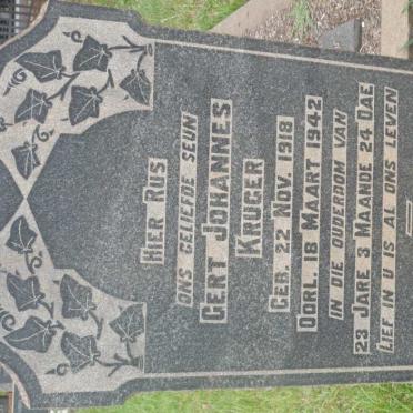 KRUGER Gert Johannes 1918-1942