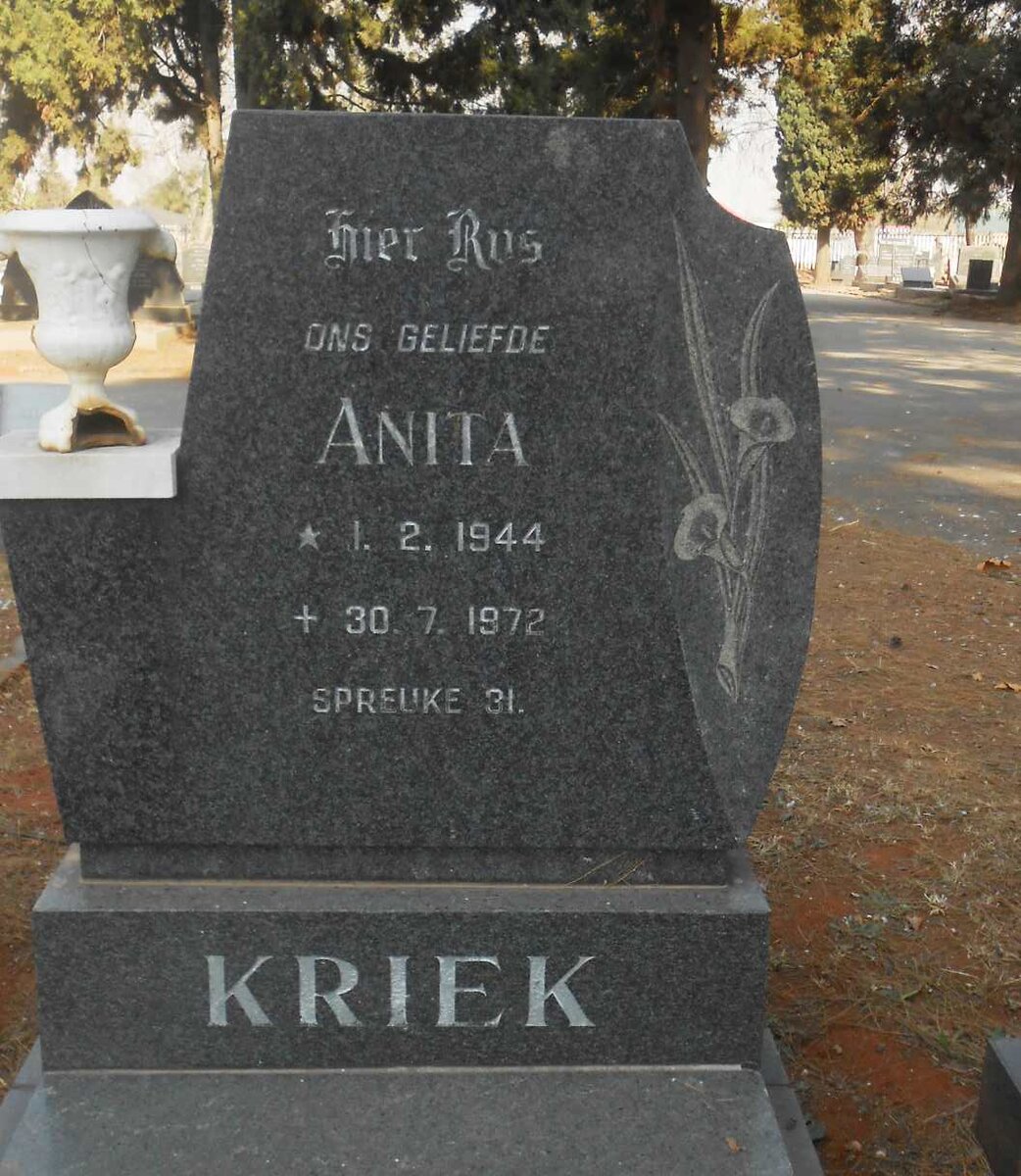 KRIEK Anita 1944-1972