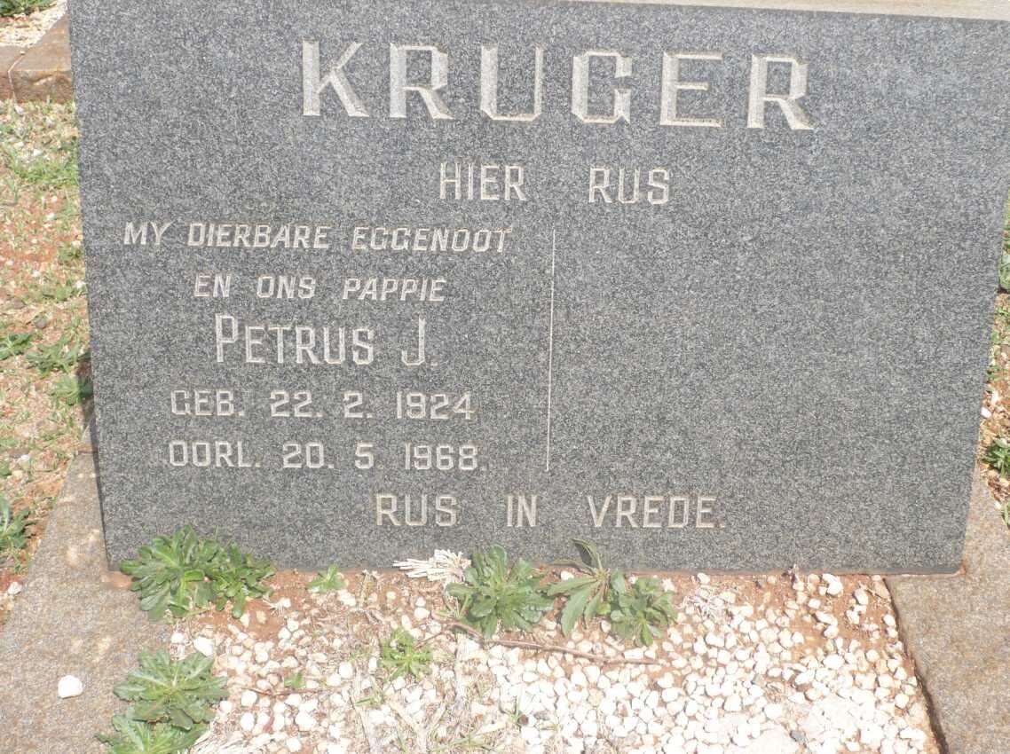 KRUGER Petrus J. 1924-1968
