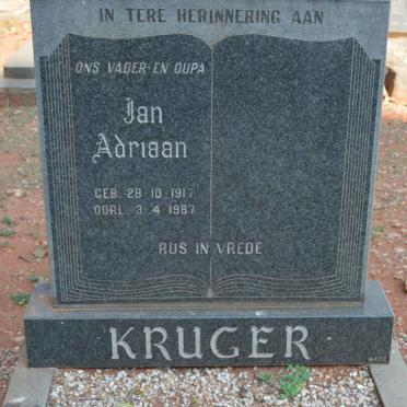 KRUGER Jan Adriaan 1917-1987