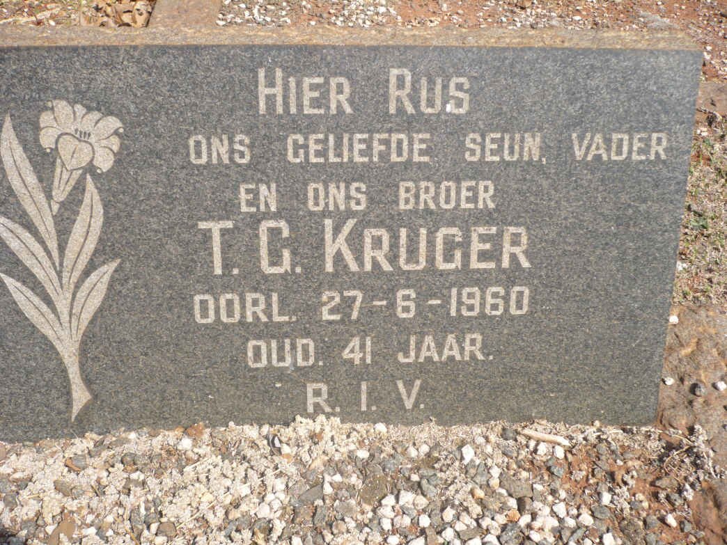 KRUGER T.G. -1960