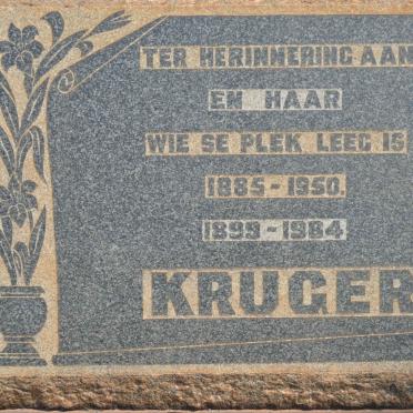 KRUGER ? 1885-1950 &amp; ? 1899-1964