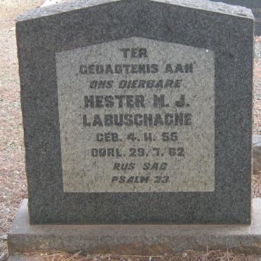 LABUSCHAGNE Hester M.J. 1955-1962