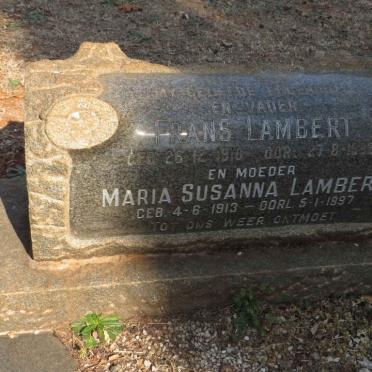 LAMBERT Frans 1910-1982 &amp; Maria Susanna 1913-1997