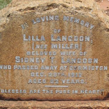 LANGDON Lilla nee MILLER -1912