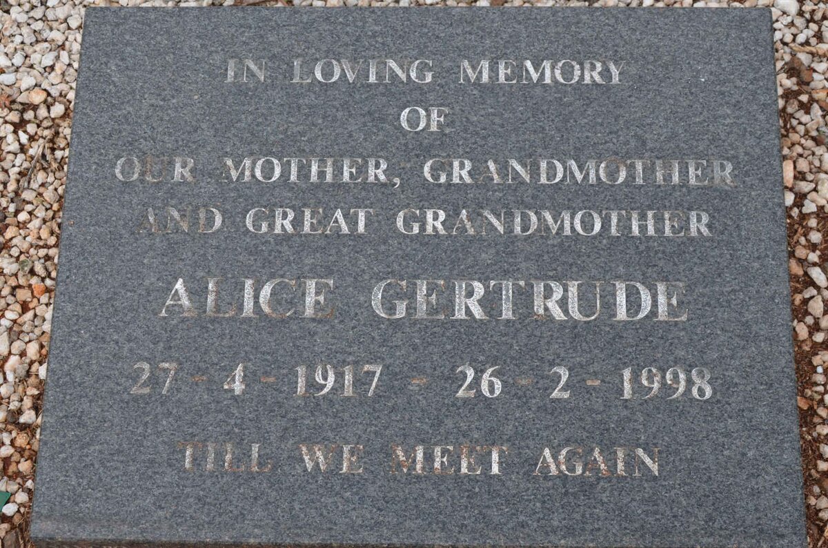 LEES Alice Gertrude 1917-1998