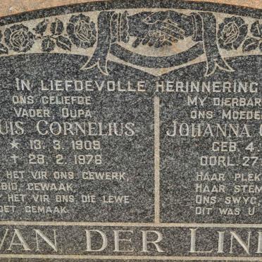 LINDEN Louis Cornelius, van der 1909-1976 &amp; Johanna Christina 1916-1966