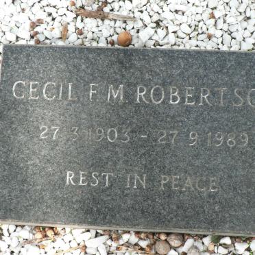 ROBERTSON Cecil F.M. 1903-1989