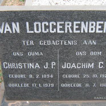 LOGGERENBERG Christina J.P., van 1894-1979 :: VAN LOGGERENBERG Joachim C.C. 1920-1980