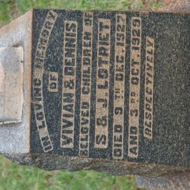 LOTRIET Vivian -1927  :: LOTRIET Dennis -1929