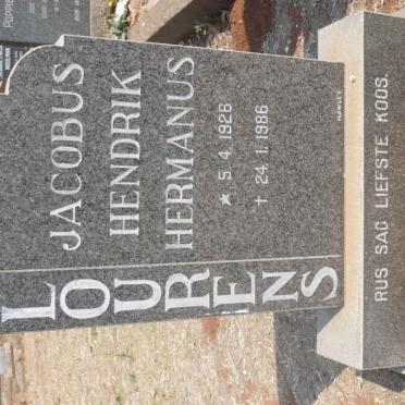 LOURENS Jacobus Hendrik Hermanus 1926-1986