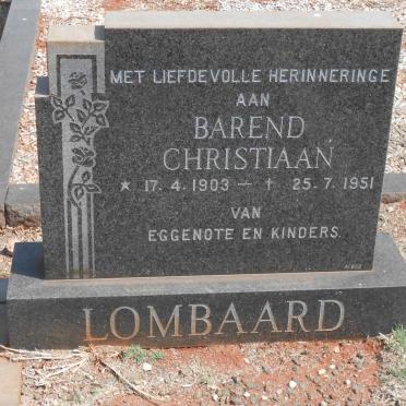 LOMBAARD Barend Christiaan 1903-1951