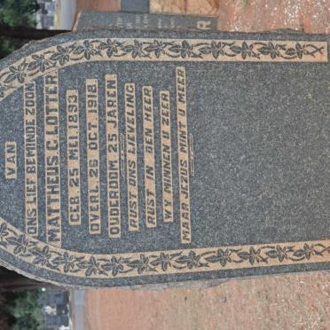 LOTTER Mattheus C. 1893-1918