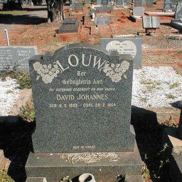 LOUW David Johannes 1899-1954