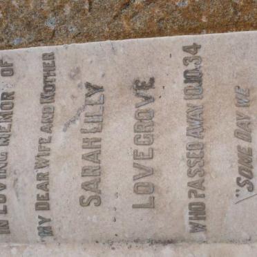 LOVEGROVE Sarah Lilly -1934