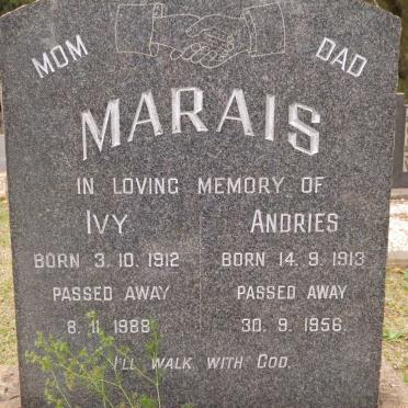 MARAIS Andries 1913-1956 &amp; Ivy 1912-1988