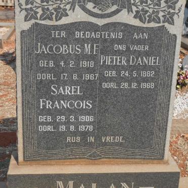 MALAN Pieter Daniel 1882-1968 :: MALAN Sarel Francois 1906-1978 :: MALAN Jacobus M.F. 1918-1967