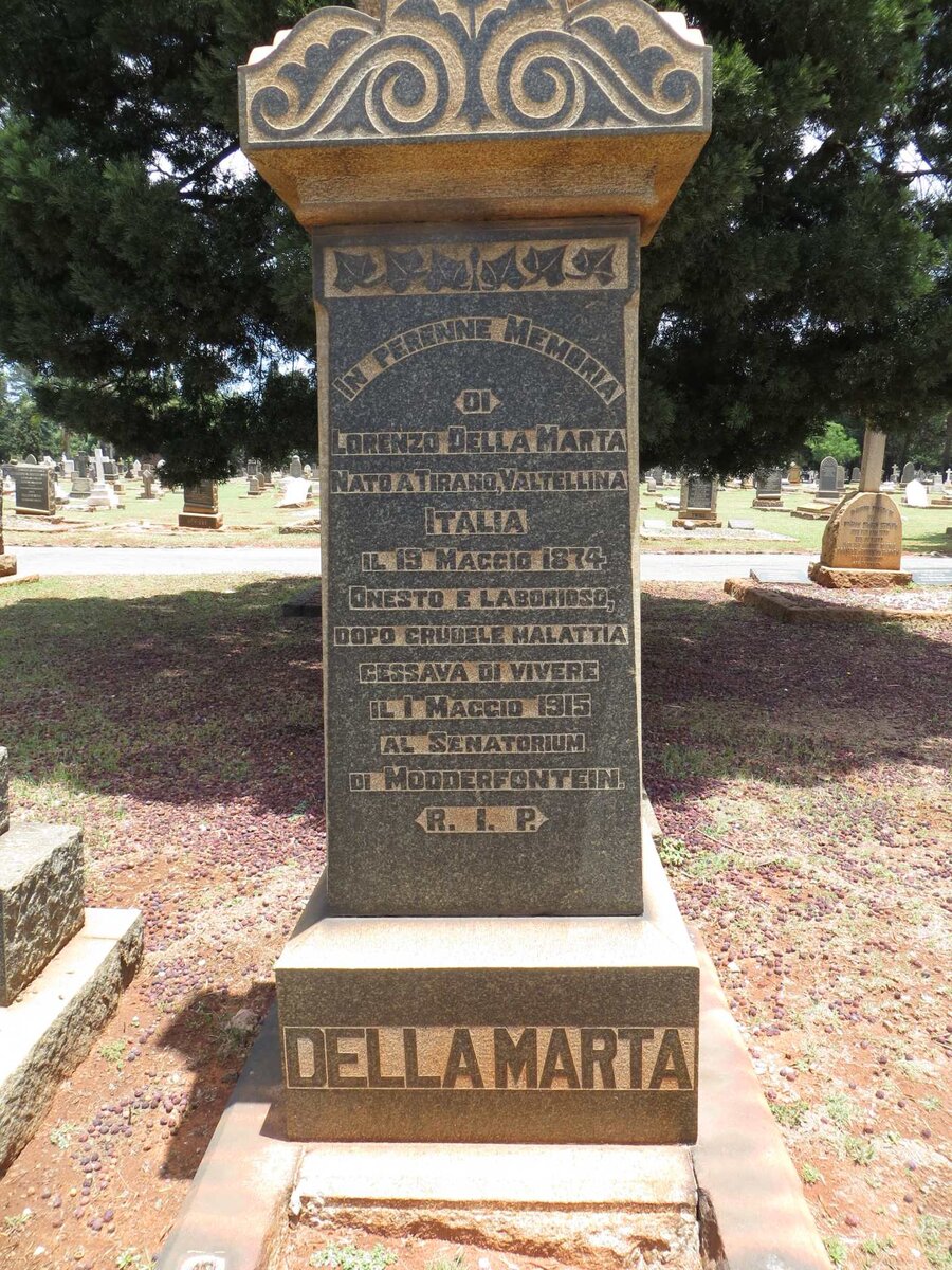 MARTA Lorenzo, Della 1874-1915