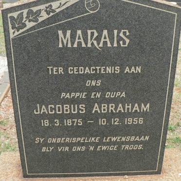MARAIS Jacobus Abraham 1875-1956