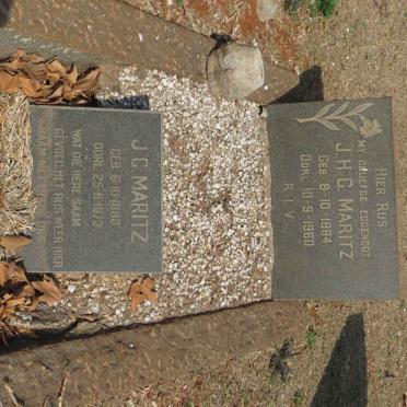 MARITZ J.H.G. 1884-1960 &amp; J.C. 1888-1973