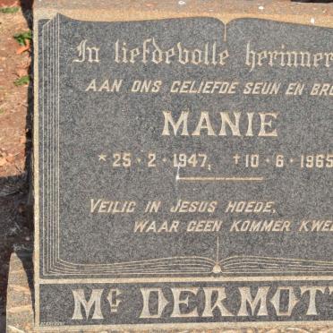 McDERMOTT Manie 1947-1965