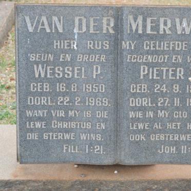 MERWE Pieter H., van der 1922-1964 :: MERWE Wessel P., van der 1950-1969