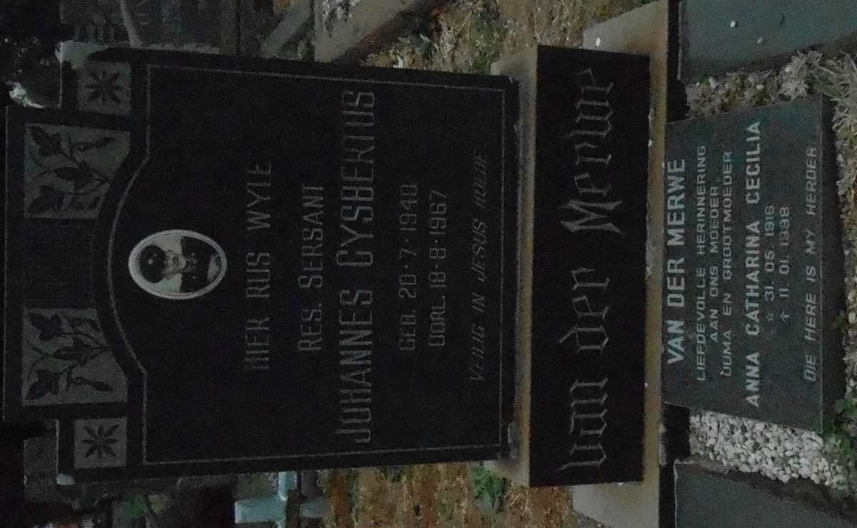 MERWE Anna Catharina Cecilia, van der 1916-1998 :: VAN DER MERWE Johannes Gysbertus 1940-1967