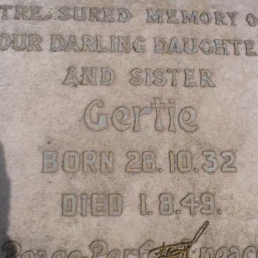 MERWE Gertie, van de 1932-1949