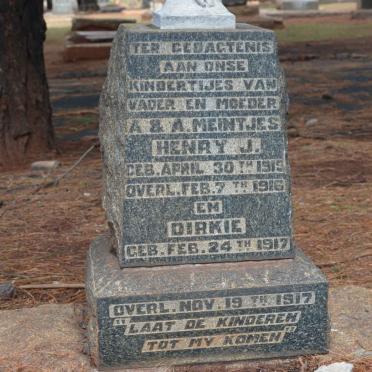 MEINTJES Henry J. 1915-1916 :: MEINTJES Dirkie 1917-1917