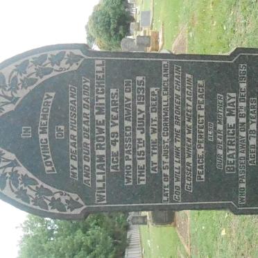 MITCHELL William Rowe 1935 &amp; Beatrice May -1965