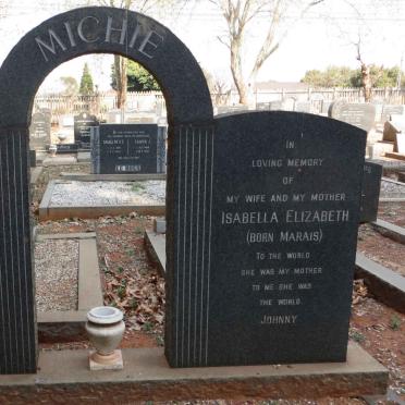 MICHIE Isabella Elizabeth nee MARAIS