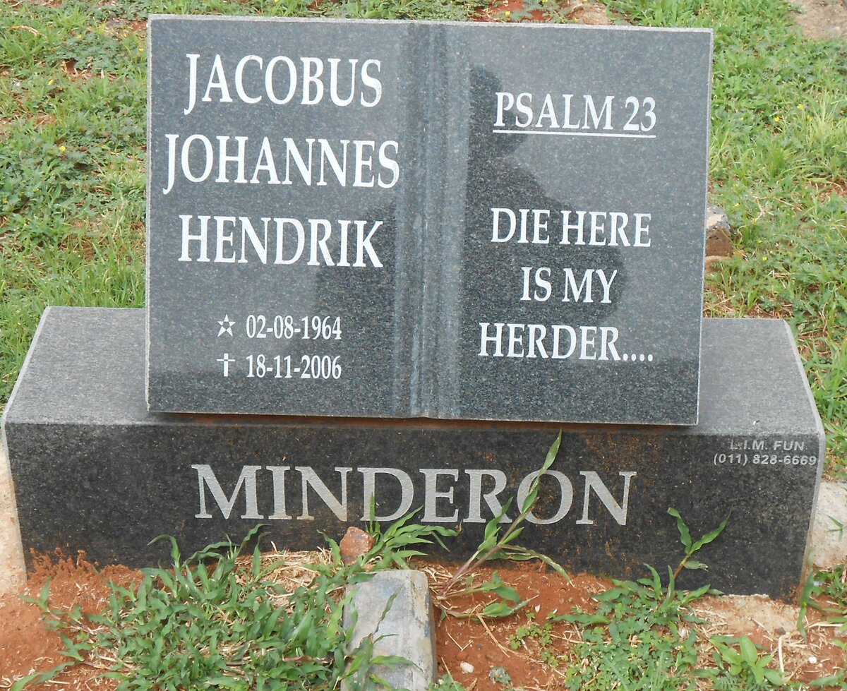 MINDERON Jacobus Johannes Hendrik 1964-2006