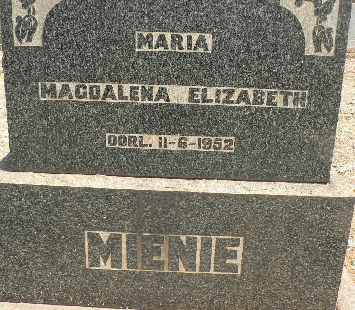 MIENIE Maria Magdalena Elizabeth -1952