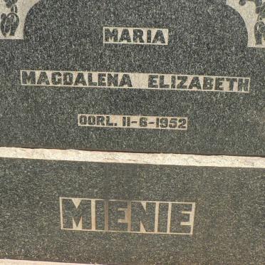 MIENIE Maria Magdalena Elizabeth -1952