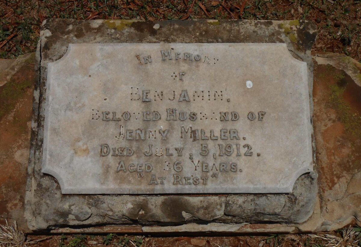 MILLER Benjamin -1912