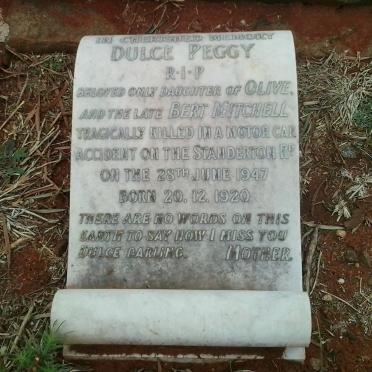 MITCHELL Albert Victor -1929 :: MITCHELL Dulce Peggy 1920-1947 